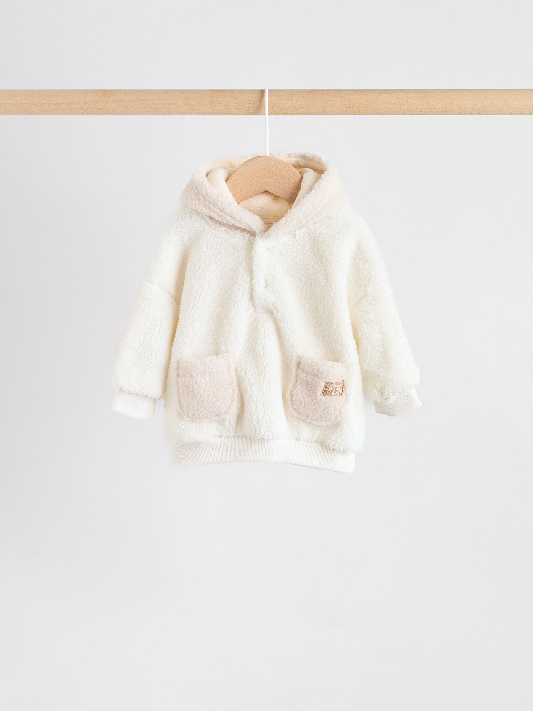Crème - Borg Hooded Sweat and Jogger Baby Set (0mths-2yrs)