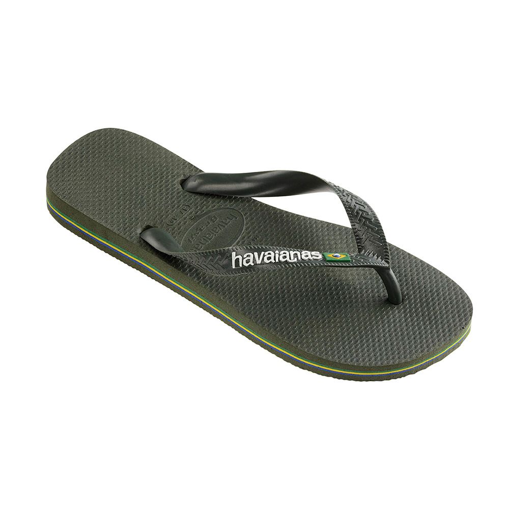 Havaianas BRASIL LOGO - Tongs Homme green olive