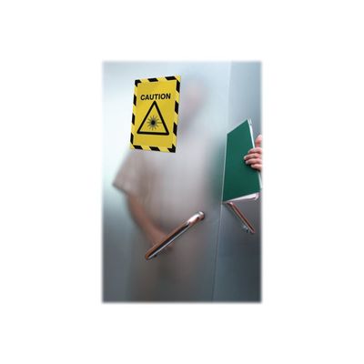 Durable Duraframe Security - 2 Cadres d'affichage bicolore - A4 - jaune/noir (encadrement magnétique)