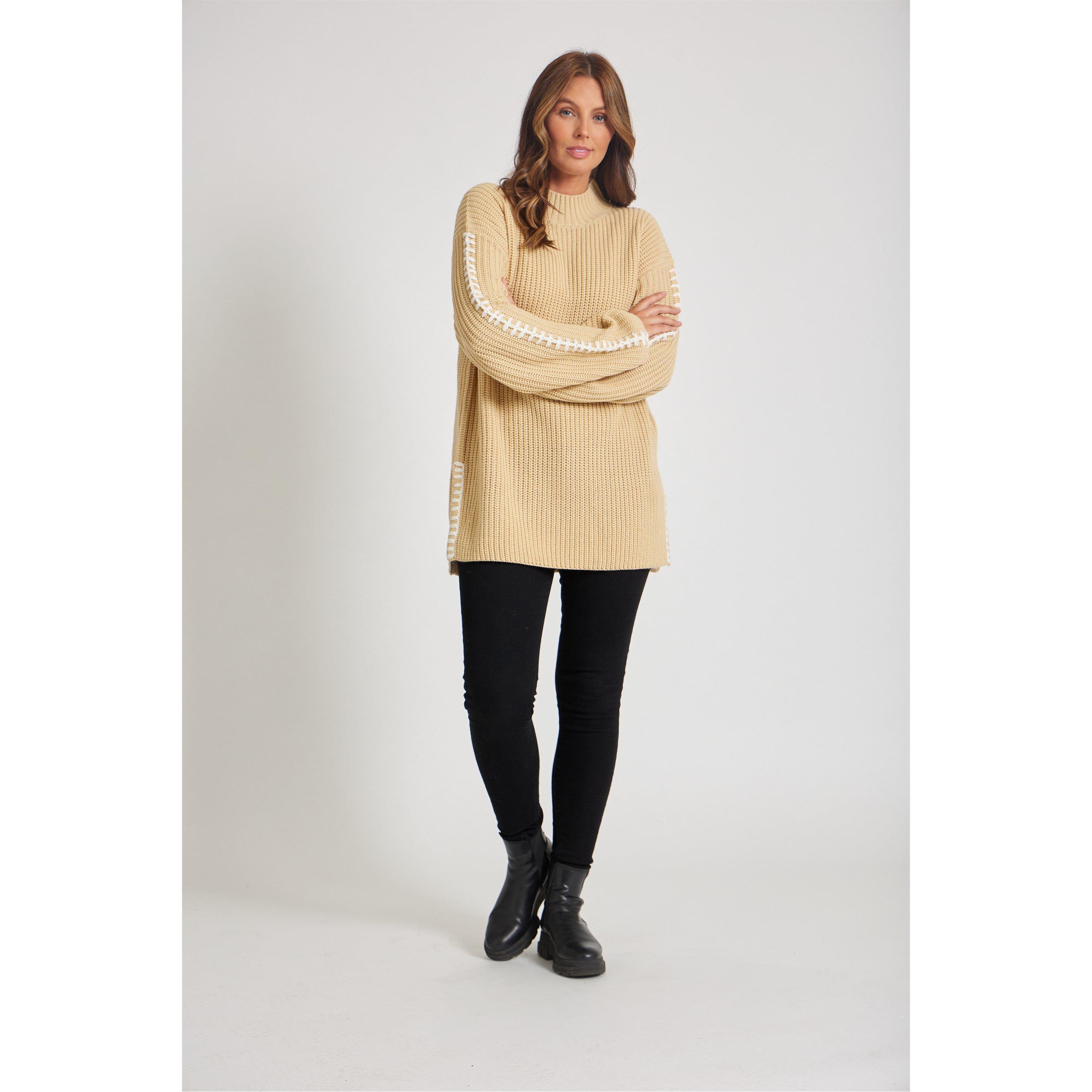 Be You BY Contrast Stitch Jumper Womens