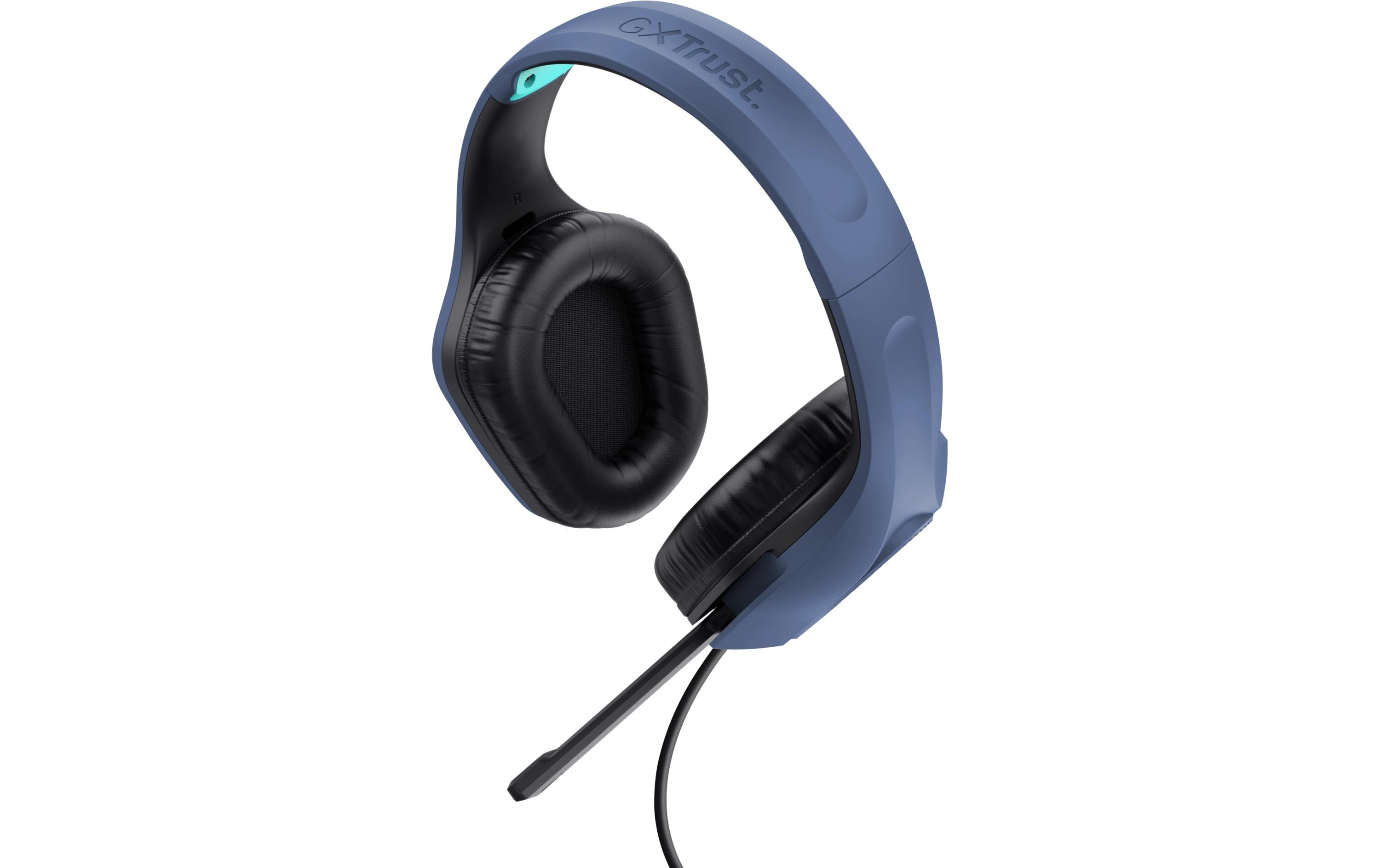 Headset GXT 415B Zirox Blau/SchwarzGaming-Headset mit komfortablen ohrumschliessenden Polstern und einstellbarem Mikrofon
