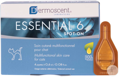 Dermoscent Essential 6 Spot-On Chat Pipettes 4x0,6ml