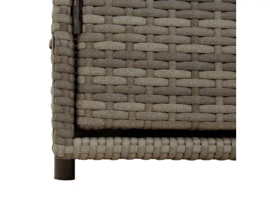 Armoire de rangement jardin gris 110x55x60,5 cm résine tressée