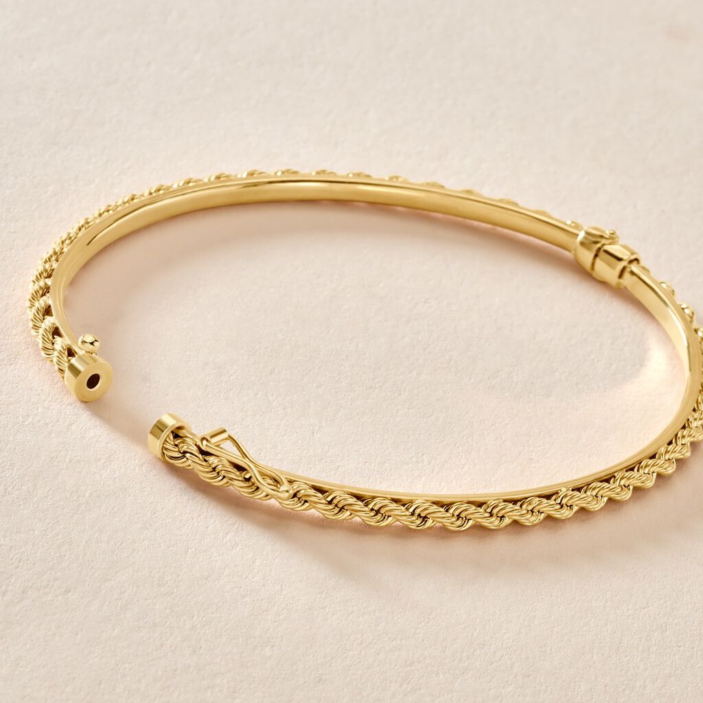Bracelet Jonc Cordeline Or Jaune