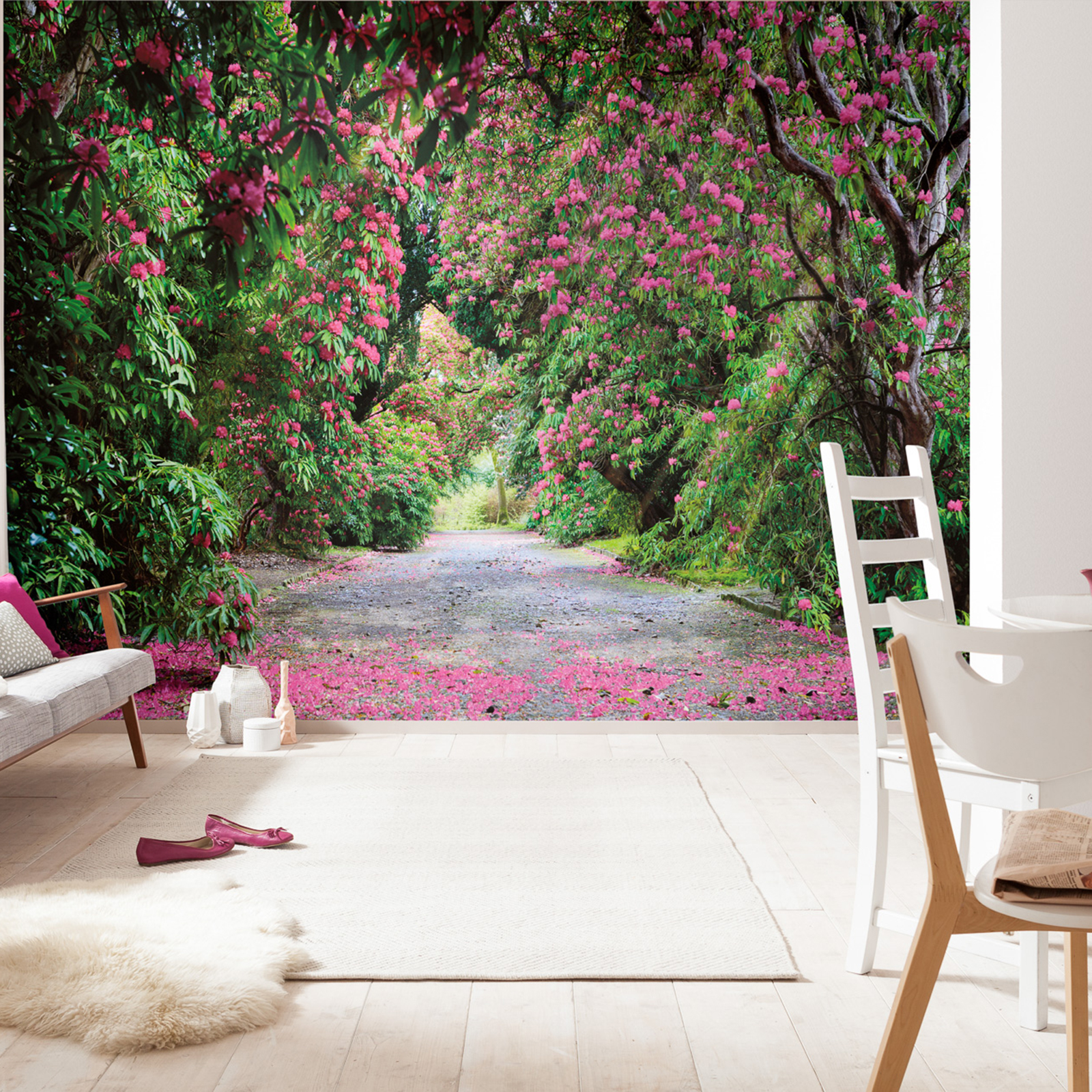 Papier-Fototapete WICKLOW PARK - grün-violette - 368x254 cm