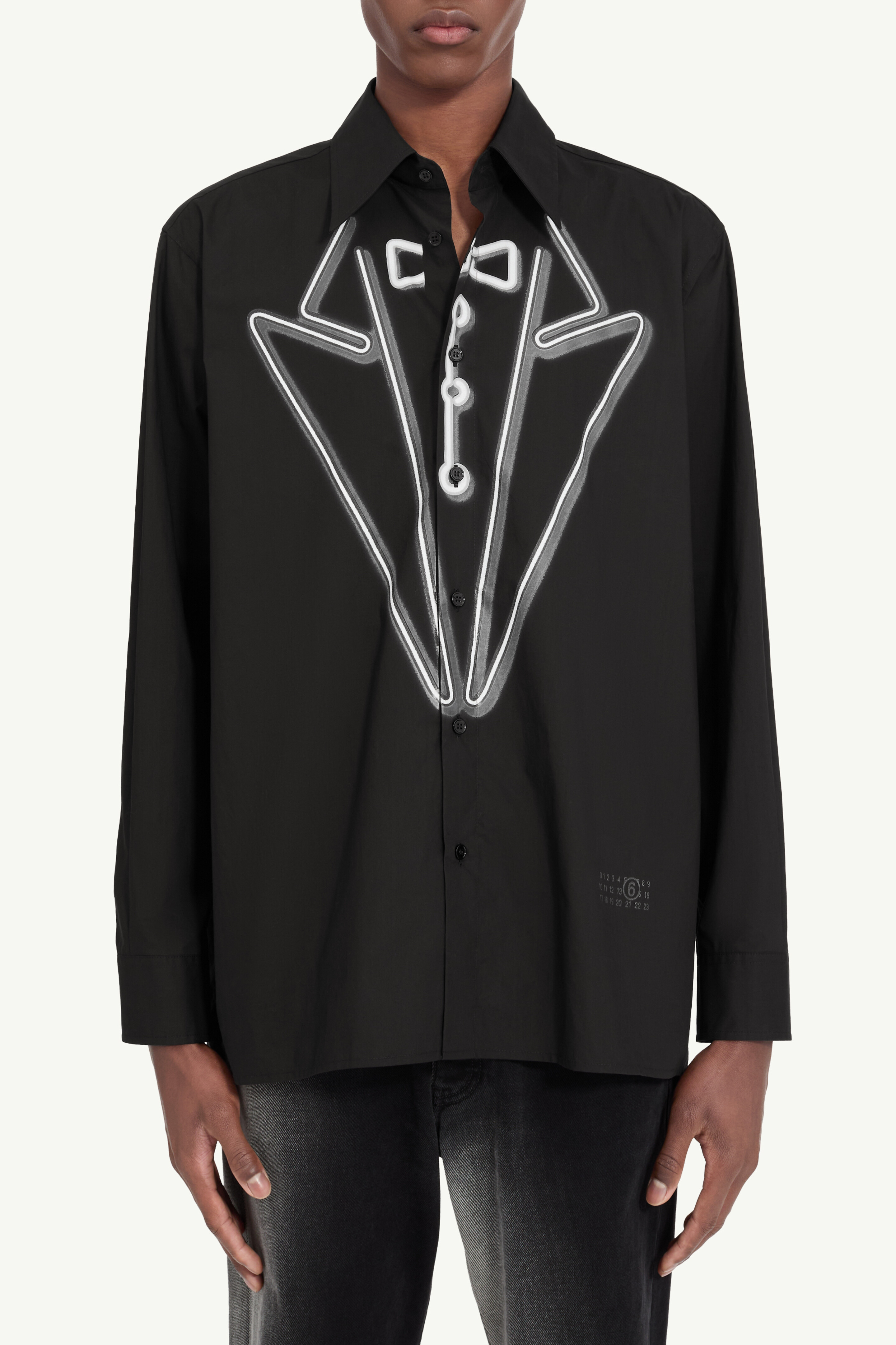 Chemise en popeline de coton pour homme | MM6