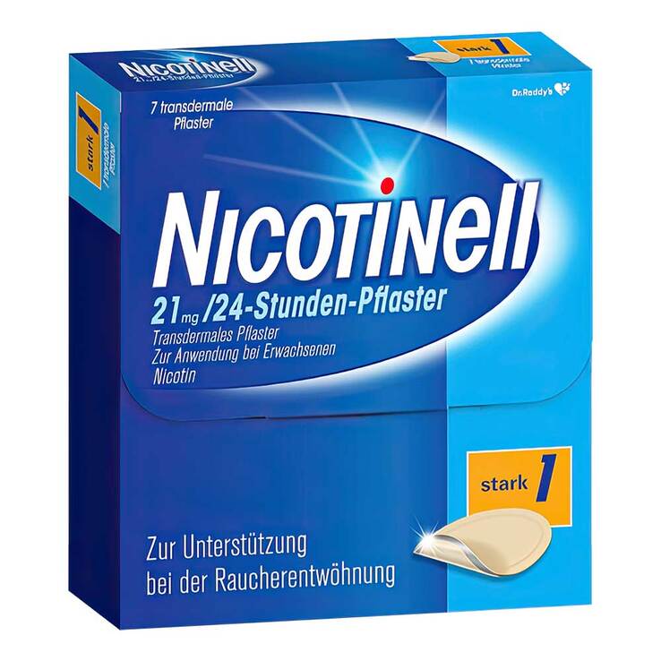 NICOTINELL 21 mg / 24-Stunden-Nikotinpflaster, Pflasterstärke Stark (1), 7 St