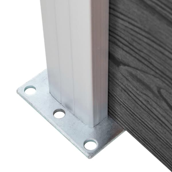 vidaXL Gjerdepanelsett WPC 1830x(105-186) cm svart