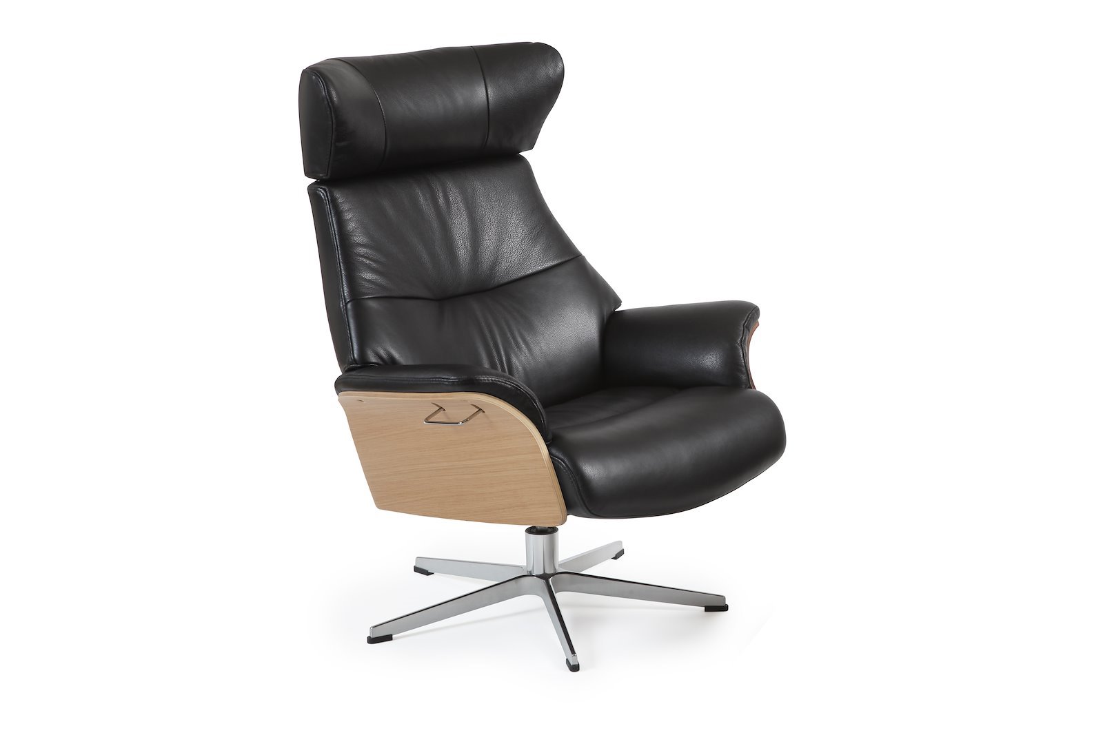 Air lenestol I Hud Fantasy 2514-89 Black, std obeh. eik, std svingfot alu
