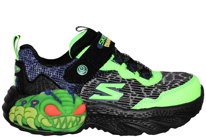 SKECHERS S LIGHTS CREATURE LIGHTS GREEN SNEAKERS