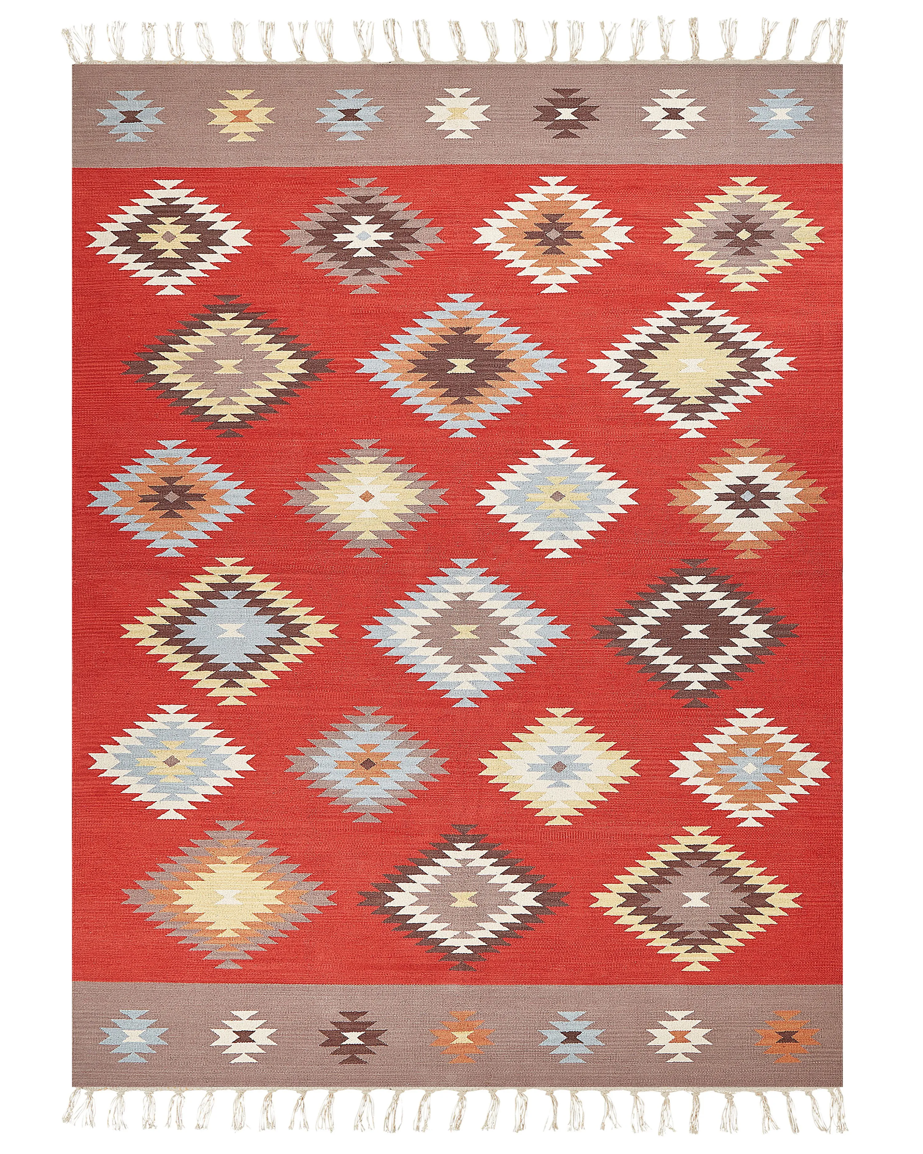 Vloerkleed LORUT Meerkleurig 160 x 230 cm Katoen Kelim