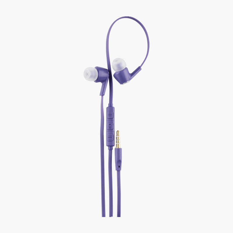 In-ear-hodetelefoner, 3,5 mm kontakt, lilla