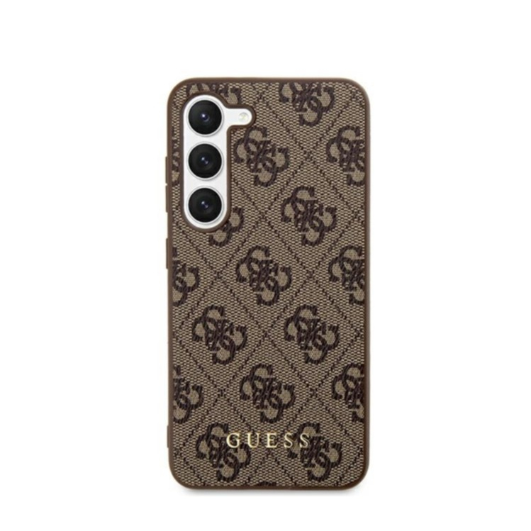Samsung Galaxy S24  Plus Leder Hardcase Hülle 4G Metal Logo (GUHCS24MG4GFBR) - Braun