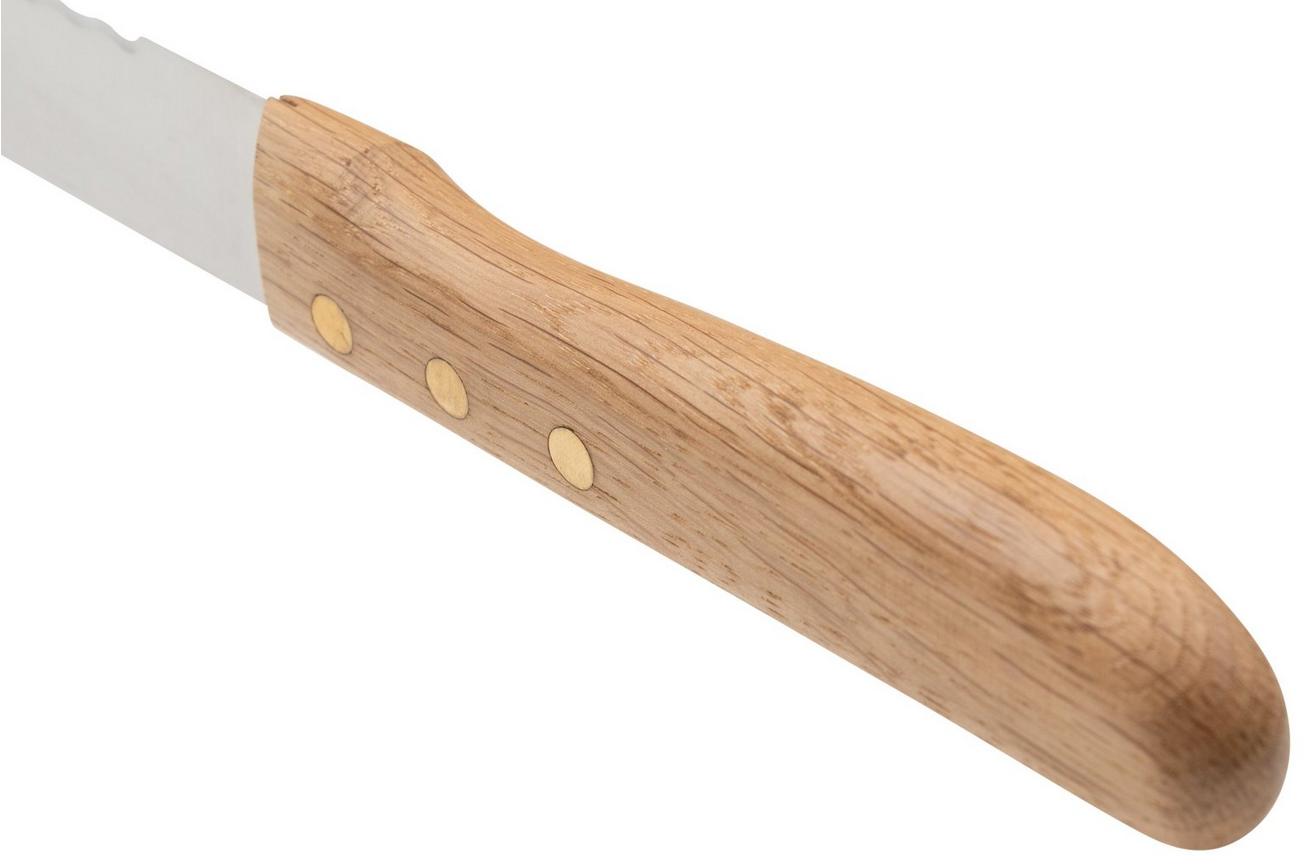 Robert Herder 1607120028 brood en vleesmes 31.5 cm, eikenhout
