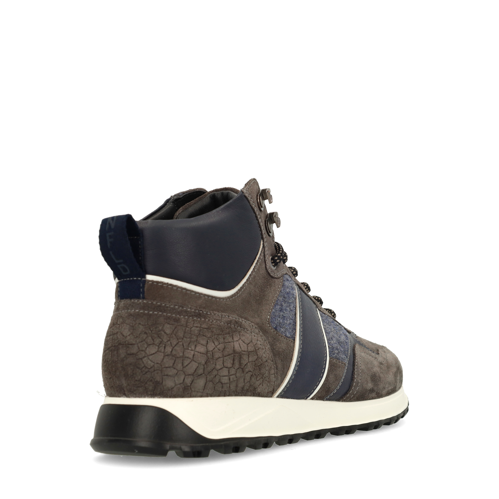 Donkergrijze suède veterschoenen