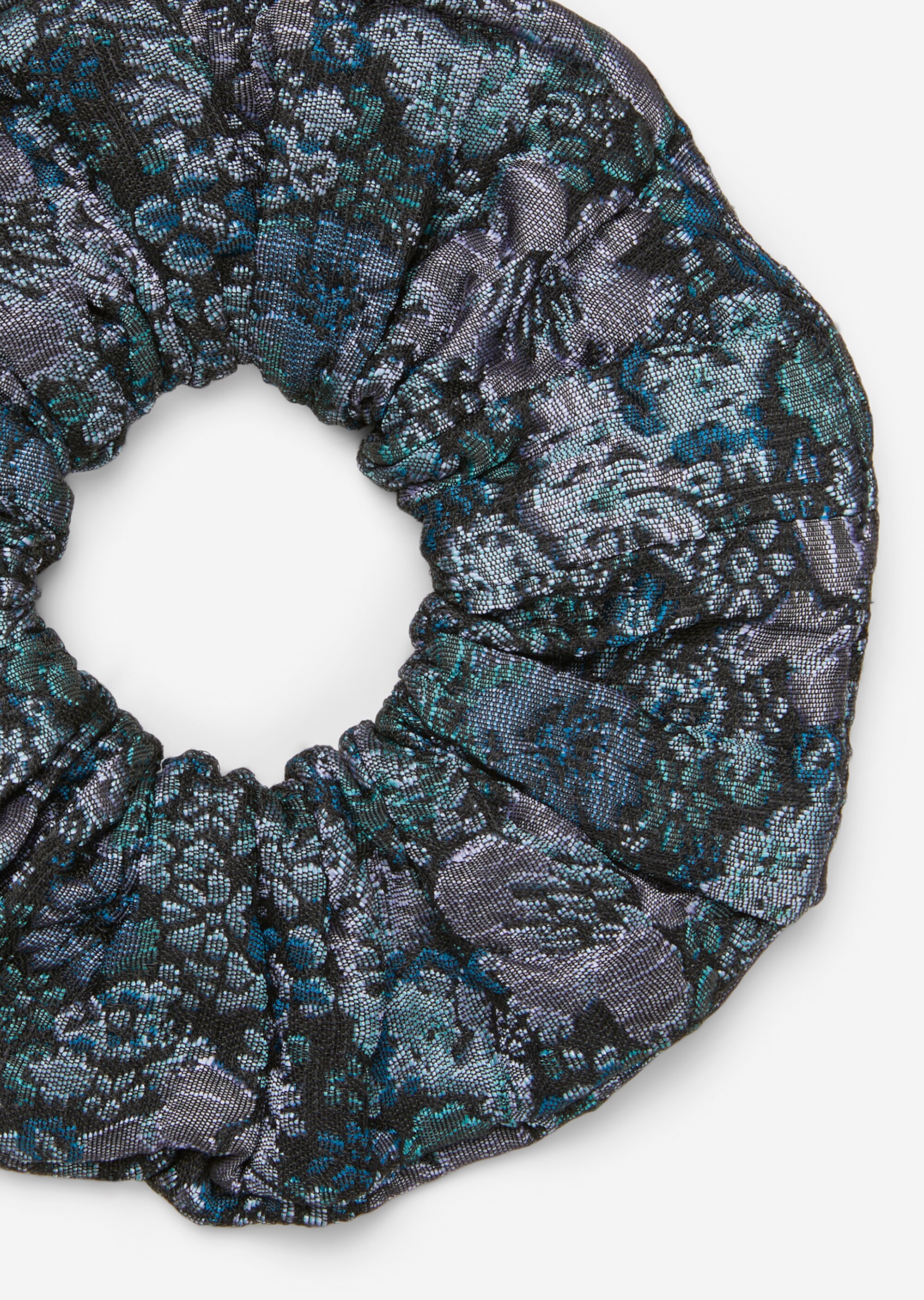 Scrunchieaus Jacquard-Brokat