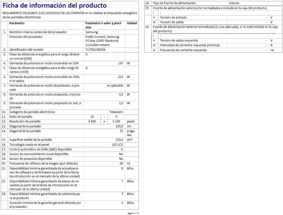 Samsung Téléviseur TU43DU8505 43