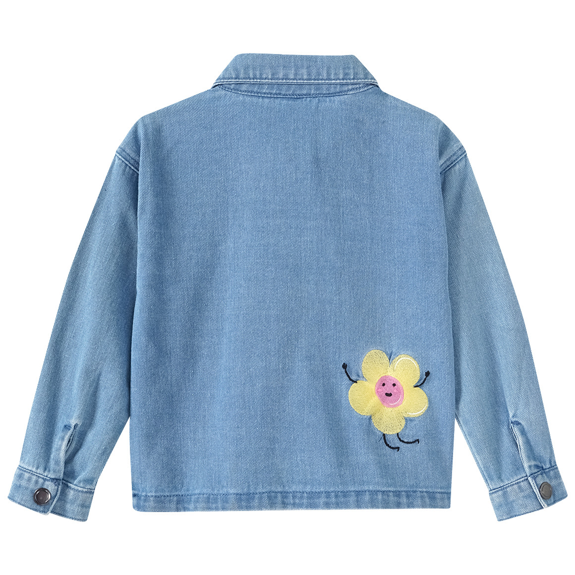 Topolino Mädchen Jeansjacke mit Stickereien hellblau
