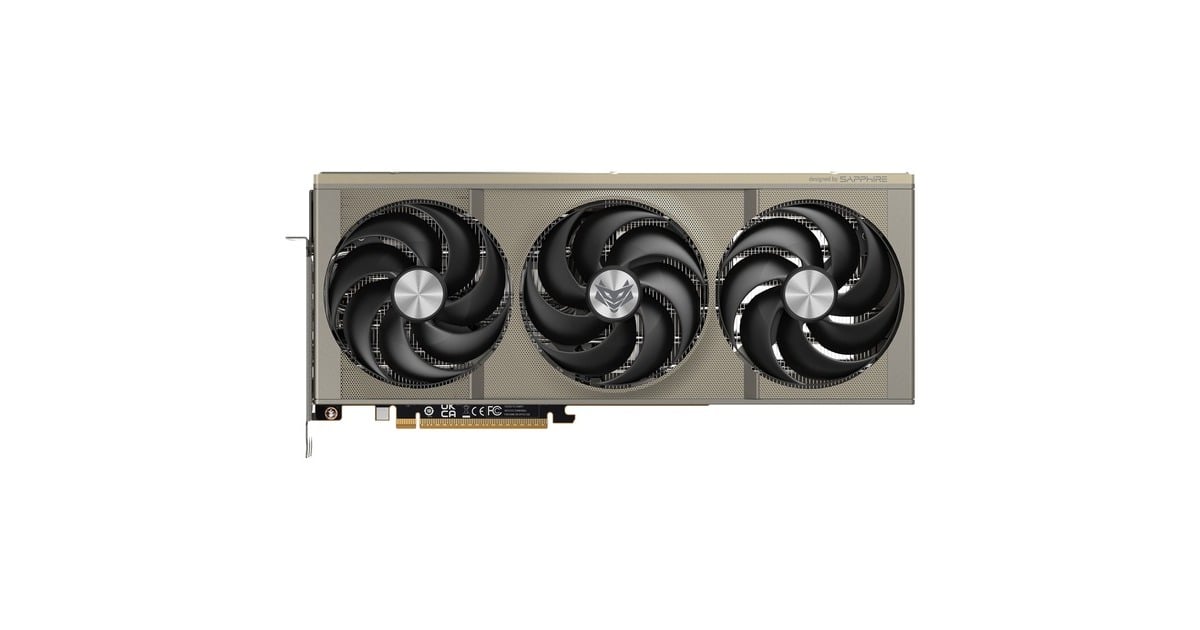 SAPPHIRERadeon RX 9070 XT Nitro+ Gaming OC grafische kaart  (Zilver, 2x DisplayPort, 2x HDMI 2.1, RDNA4)