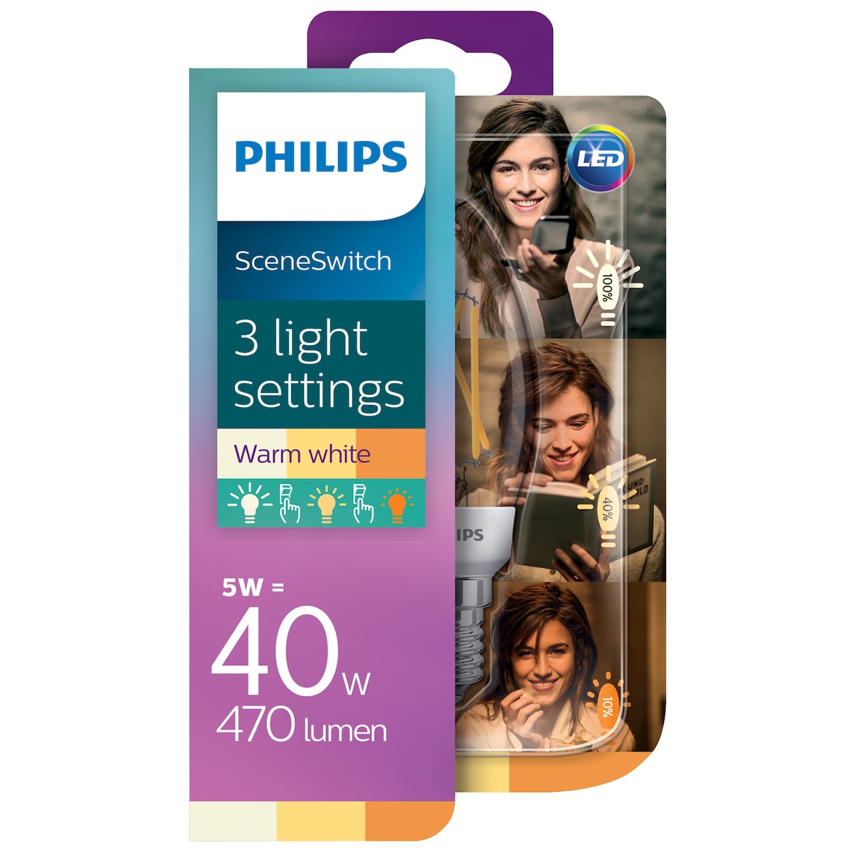 Philips Classic SceneSwitch LED lyspære 8718696809754