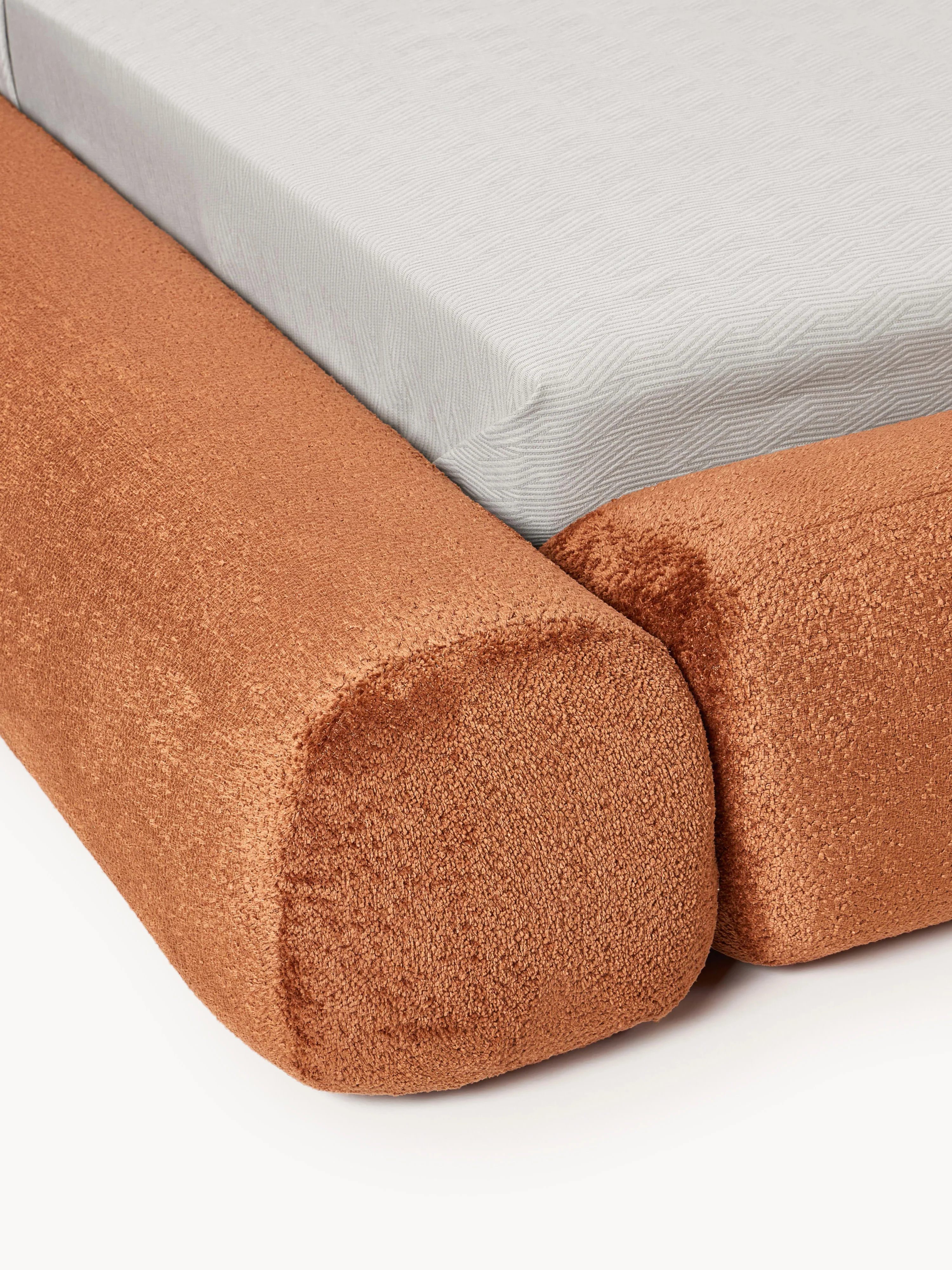 Gestoffeerd teddy bouclé bed Wolke