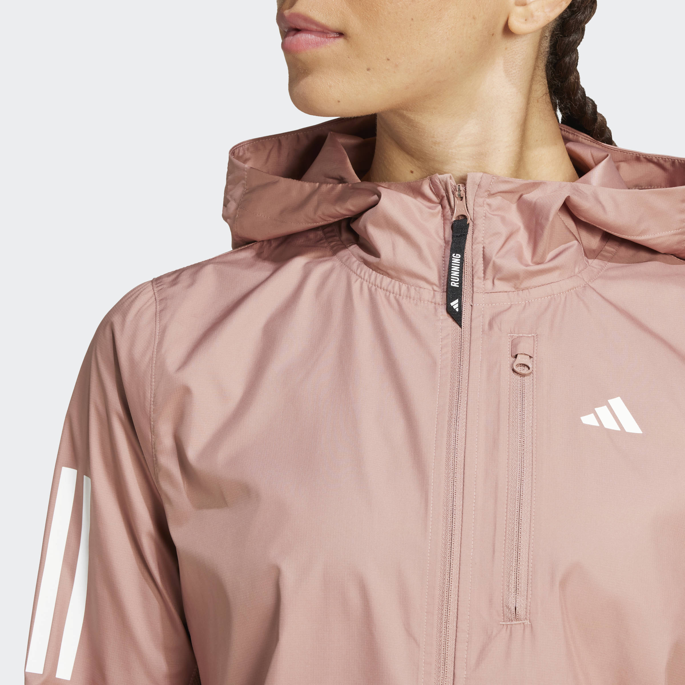 adidas hardloopjack Own The Run oudroze/wit