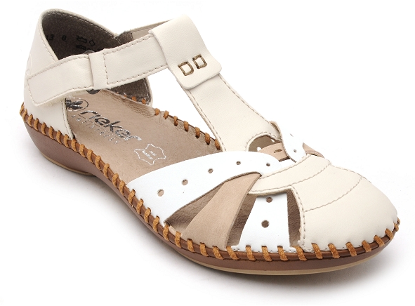 Rieker nu pieds plats femme m1655 blanc