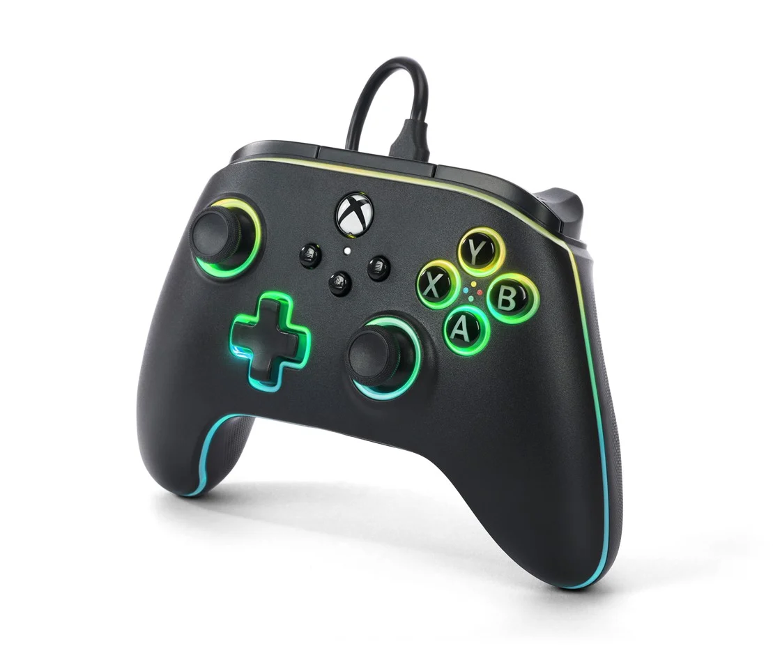 PowerA Advantage Wired Controller - Xbox Series X/S -m/ Lumectra + RGB LED Strip - Black