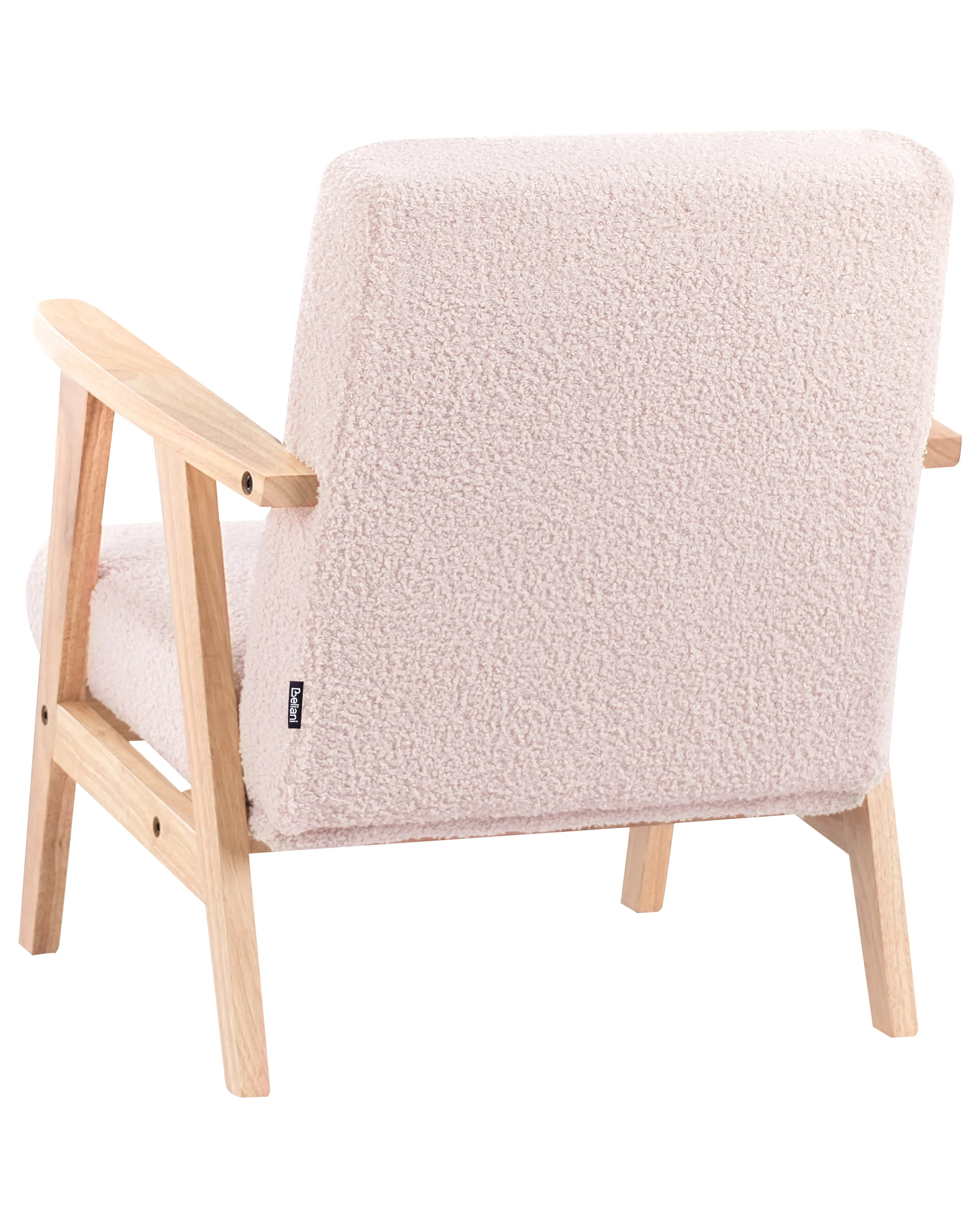 Kinderfauteuil LINDE Bouclé Pastelroze