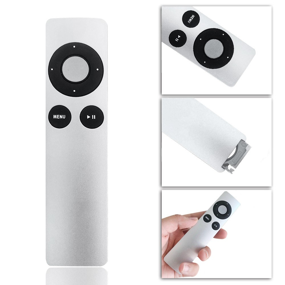 Universal Remote Ersatz Kunststoff Fernbedienung für Apple TV (1./2./3. Generation) - Silber