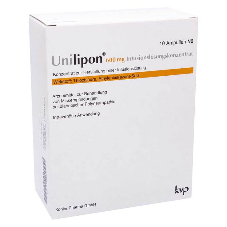 Unilipon 600 mg Infusionslösungskonzentrat, 1X10 St