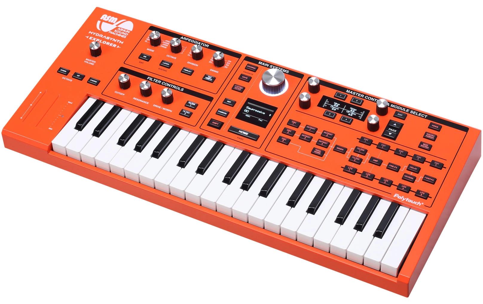 HYDRASYNTH Explorer 888 Units<br>Halbgewichtetes Keyboard in limitierter Orange Edition
