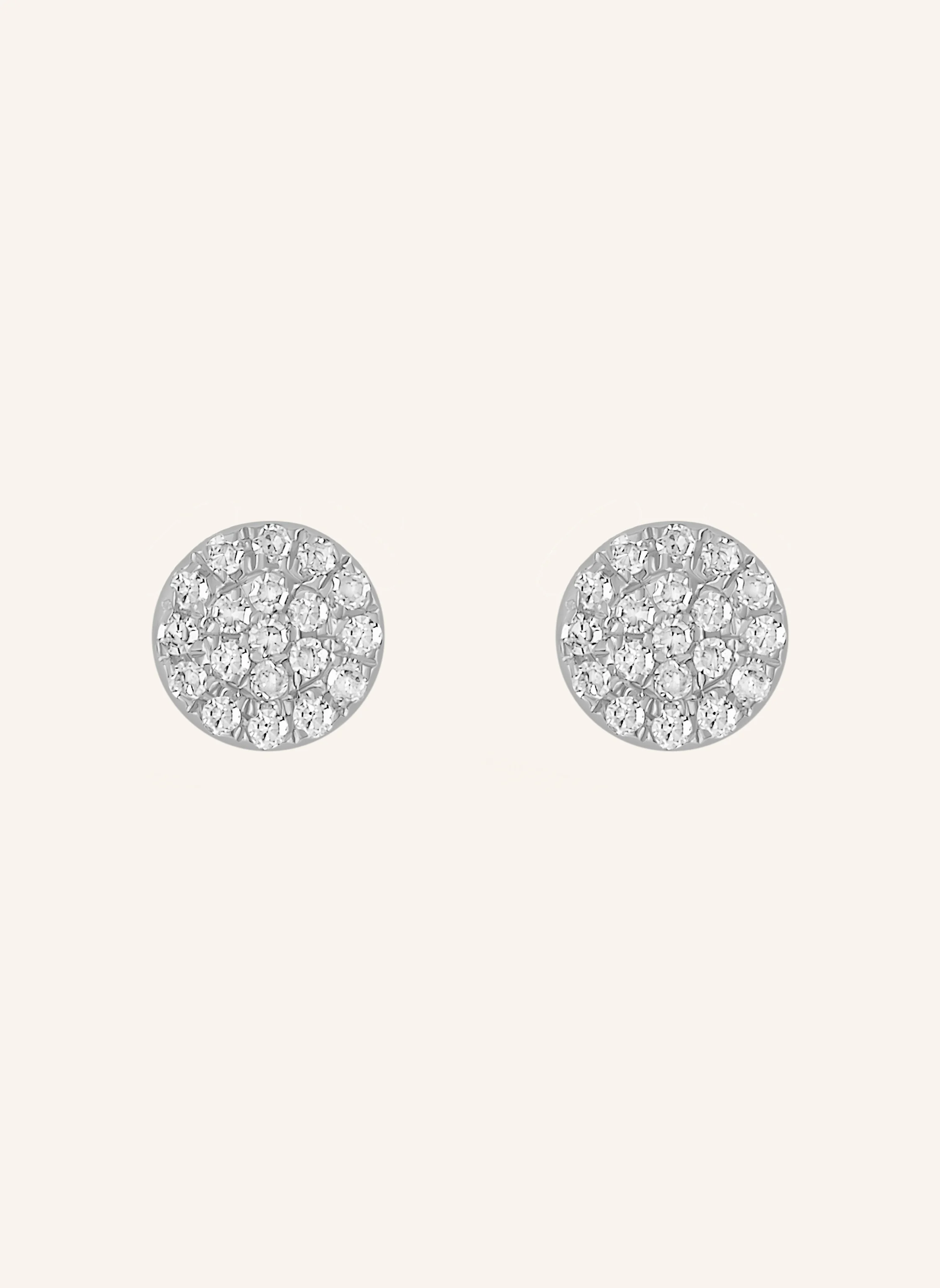 Leaf Ohrstecker PAVÉ aus 18 Karat Weißgold mit Diamanten