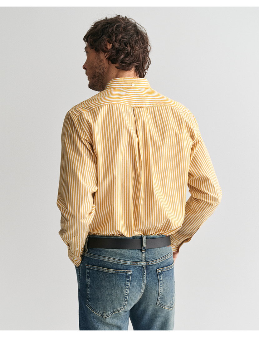 Regular Fit Classic Striped Shirt Yellow