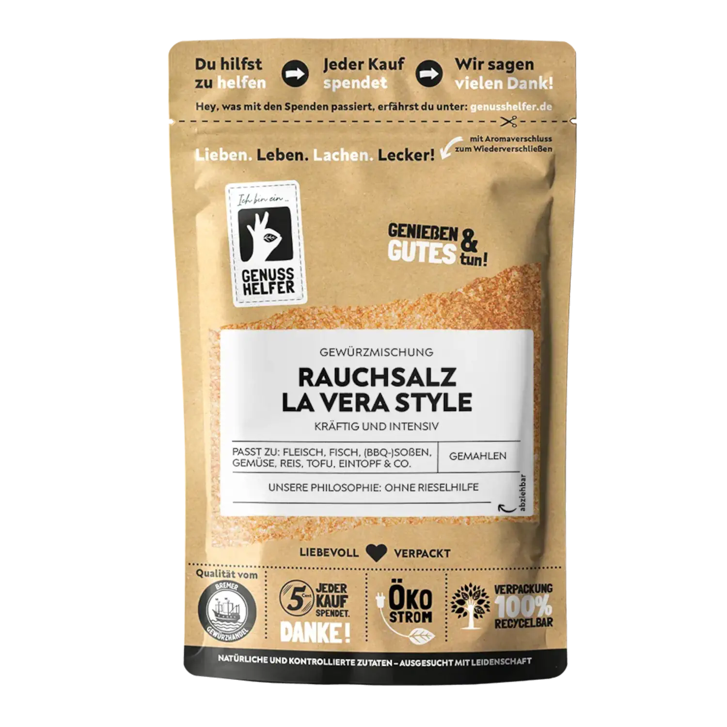 Rauchsalz La Vera Style, gemahlen