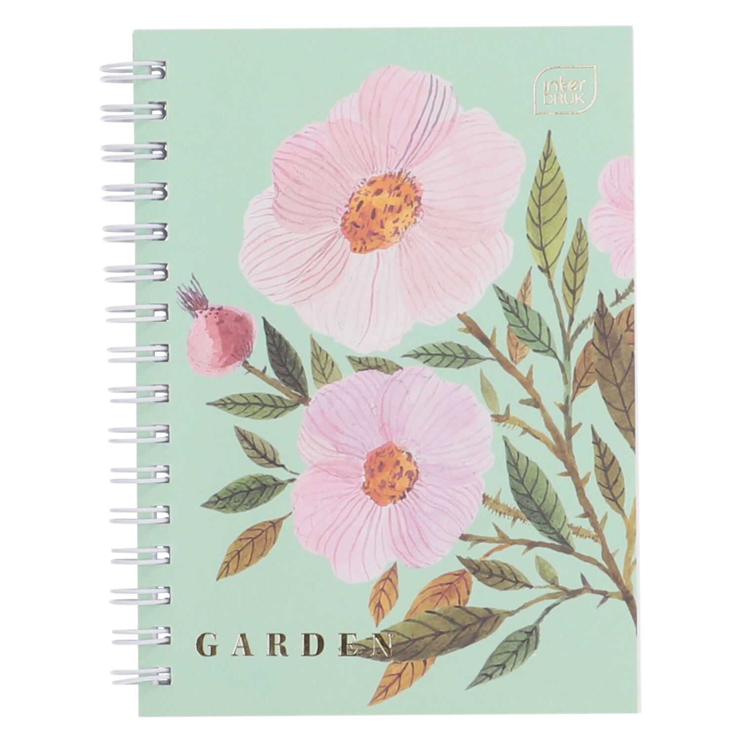 Spiralnotizbuch A6 80 Blatt kariert Garden
