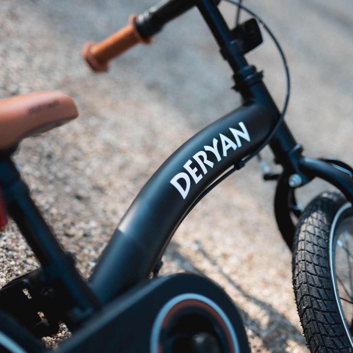 Deryan 14 inch Luxe 3-in-1 kinderfiets - Black