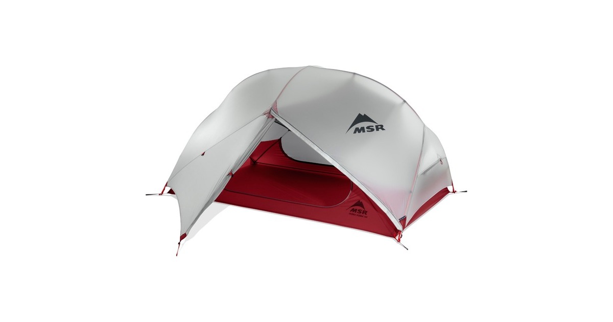 MSRHubba Hubba NX 2-Person Backpacking Tent  (Lichtgrijs/rood)