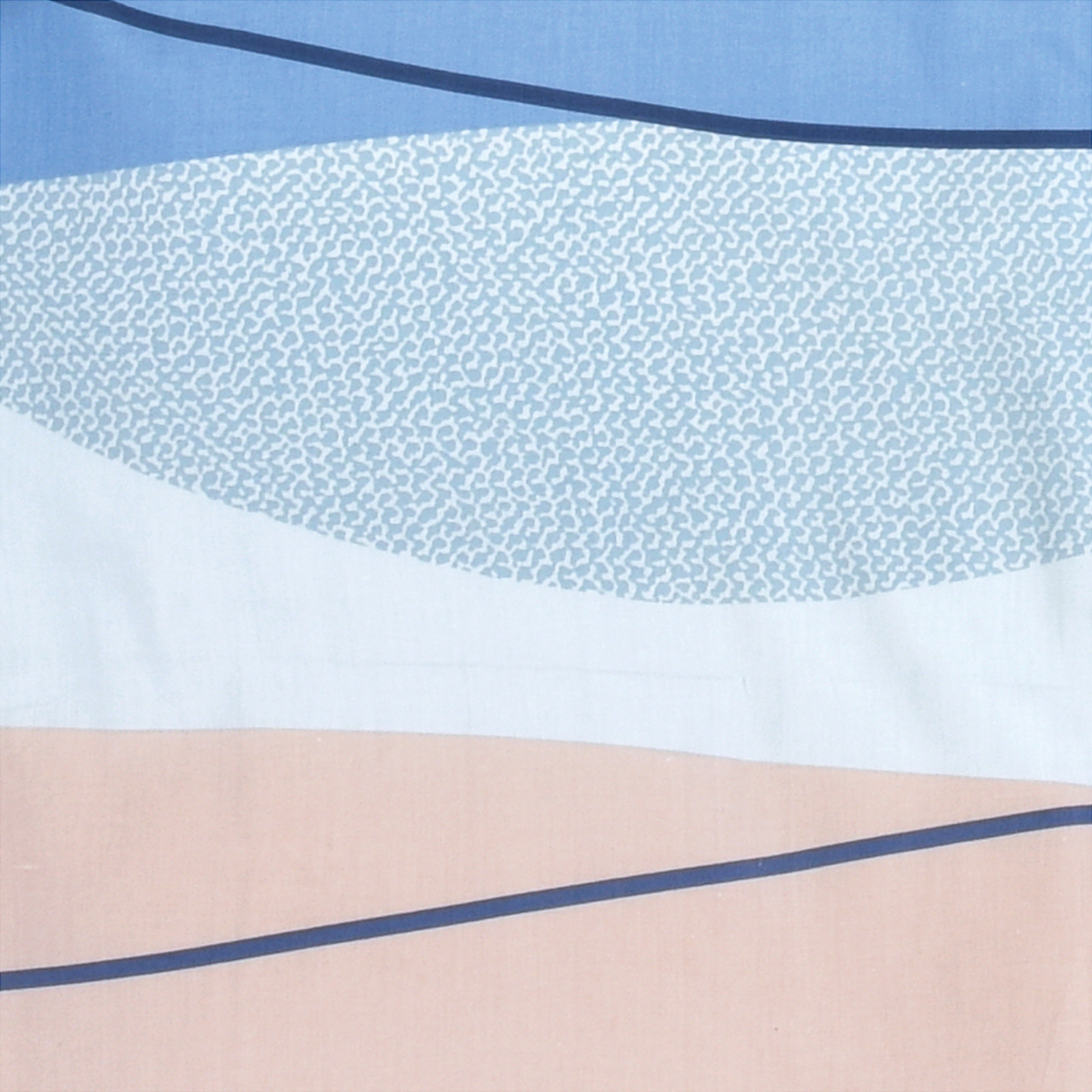 Bettwäsche blaue Wellen 200x210 2x65x65 Bettanzug Fra