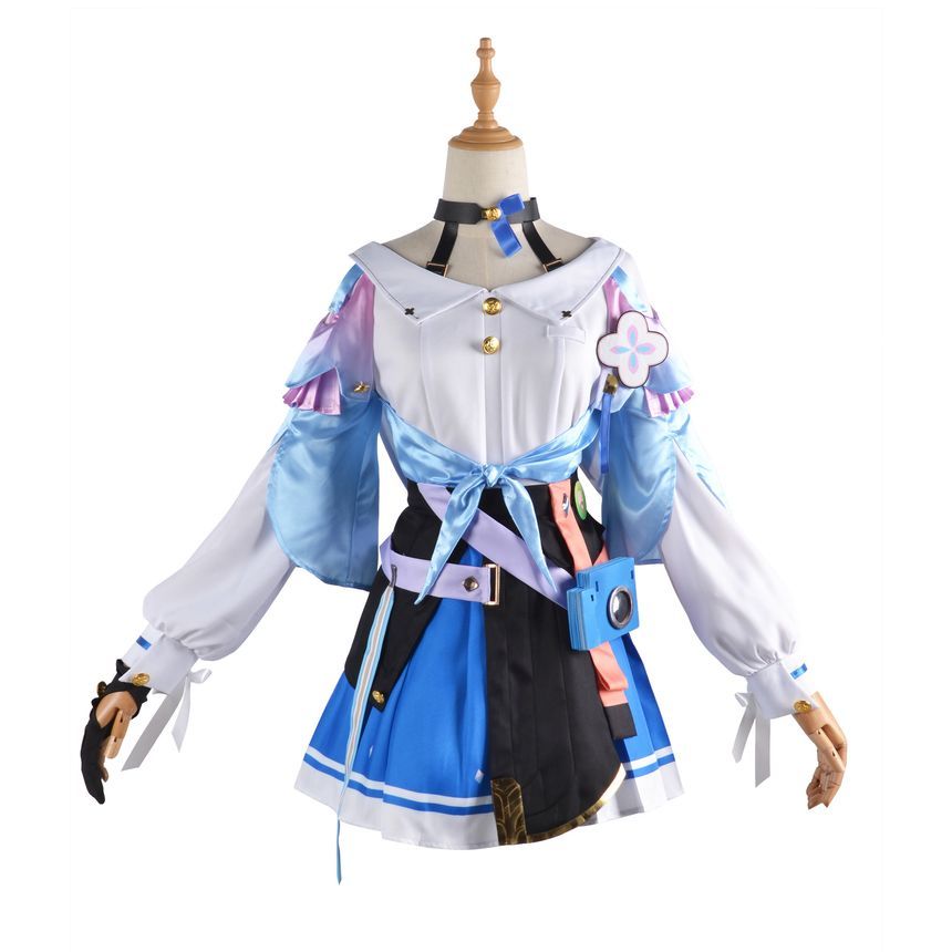 Custaplayu - Honkai Star Rail 7 maart Cosplaykostuum / Pruik / Applique Platform Chunky Heel Boots / Set