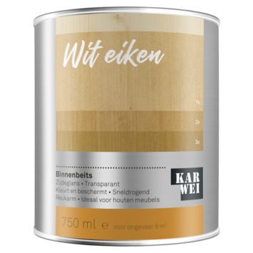 KARWEI binnenbeits transparant wit eiken 750 ml