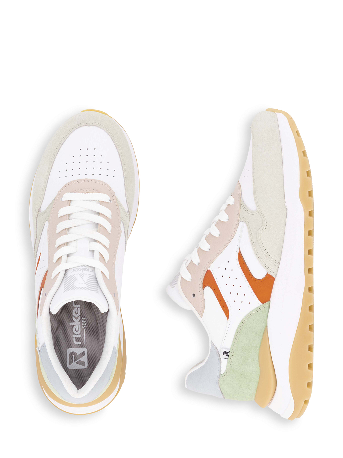 Rieker TrailMotion Hvit Semsket Sneaker