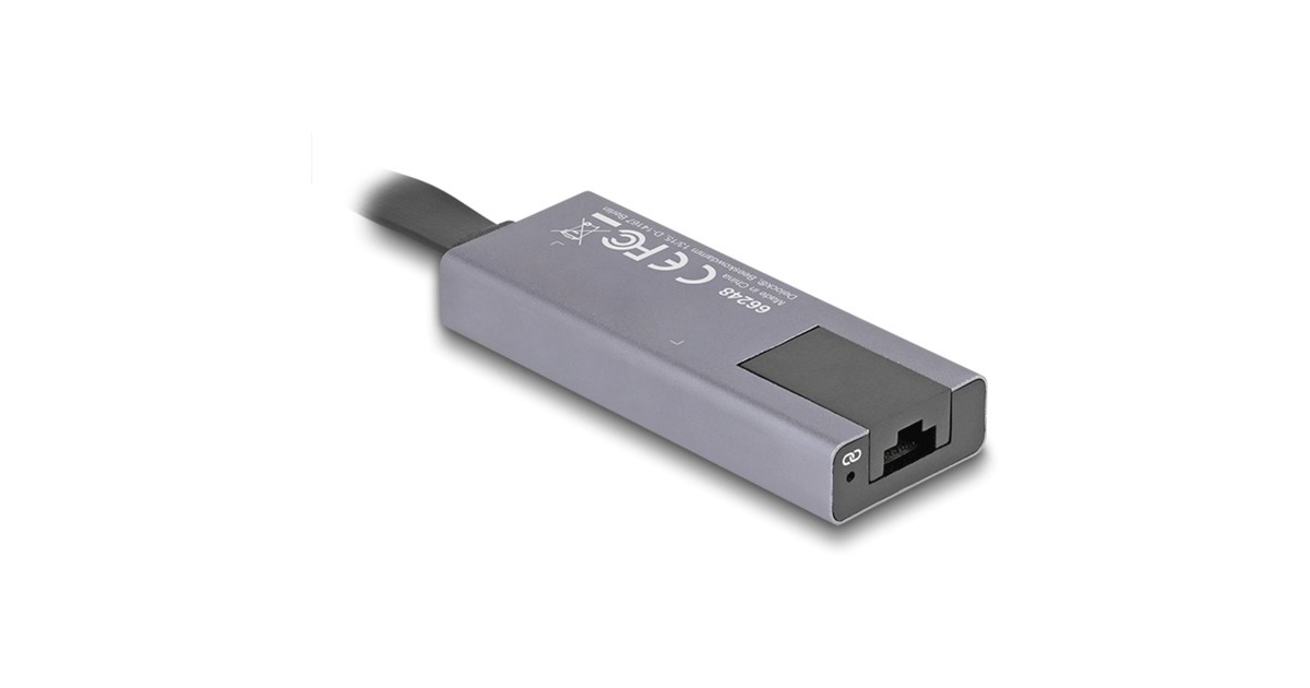 DeLOCKUSB-C > 2.5 Gigabit LAN slim netwerkadapter  (Grijs)