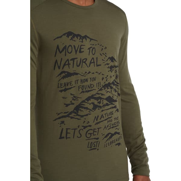 T-shirt thermique ICEBREAKER 200 OASIS LS CREWE TRAVEL DIARIES LODEN