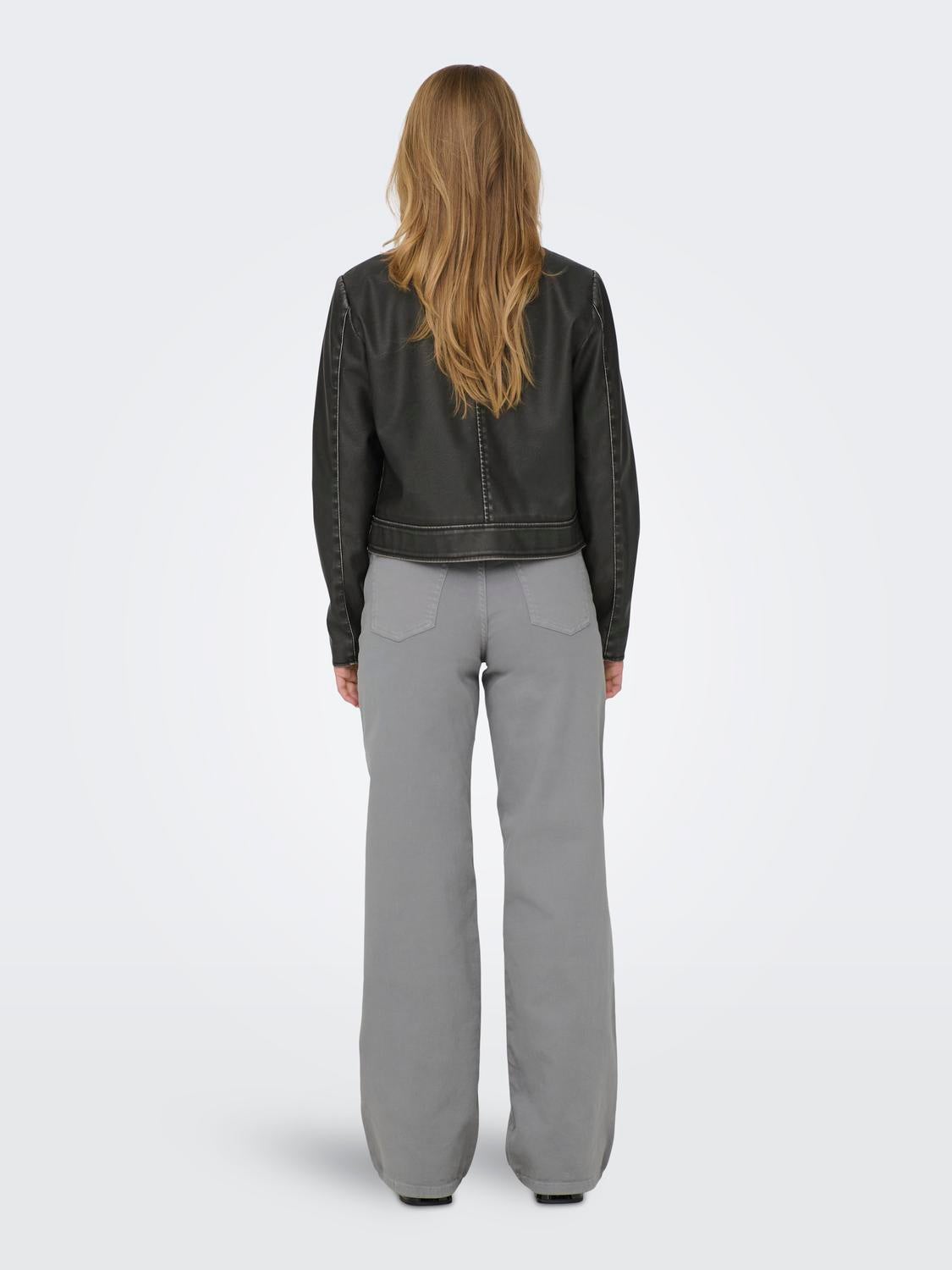 ONLMINDY Kunstlederjacke Black