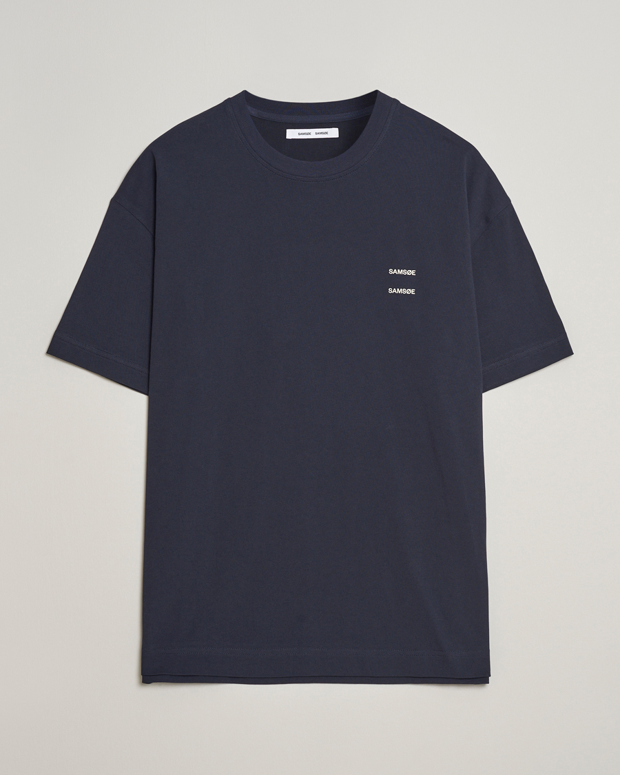 Samsøe Samsøe Joel Organic Cotton T-Shirt Salute Navy