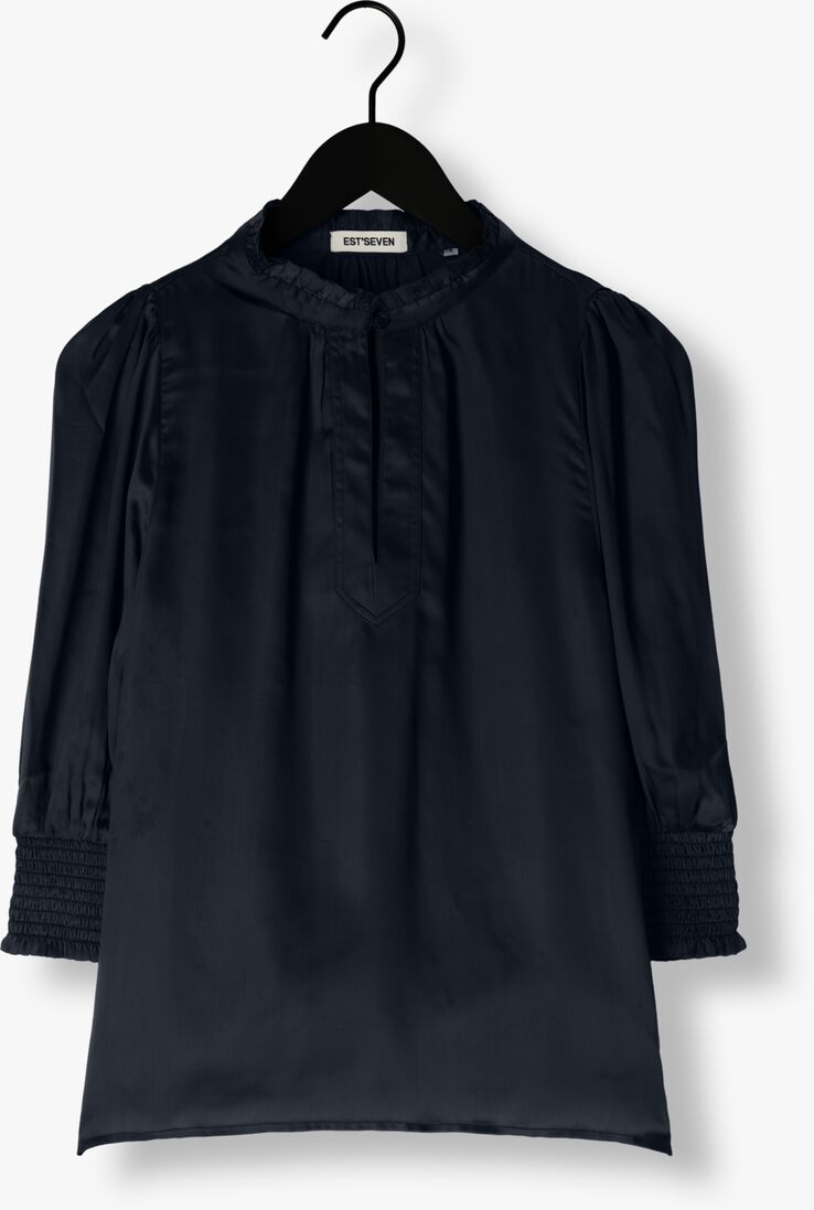 EST\\'SEVEN donkerblauwe est'seven blouse elise blouse bambu