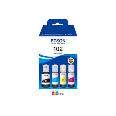 Epson EcoTank 102 - pack de 4 - noir, jaune, cyan, magenta - réservoir d'encre original