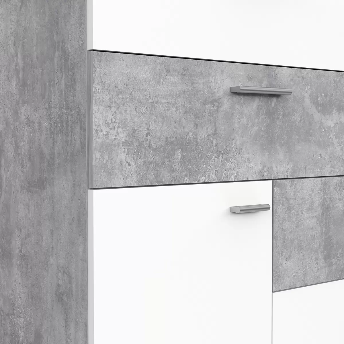 Kommode Skive weiss,Betonoptik