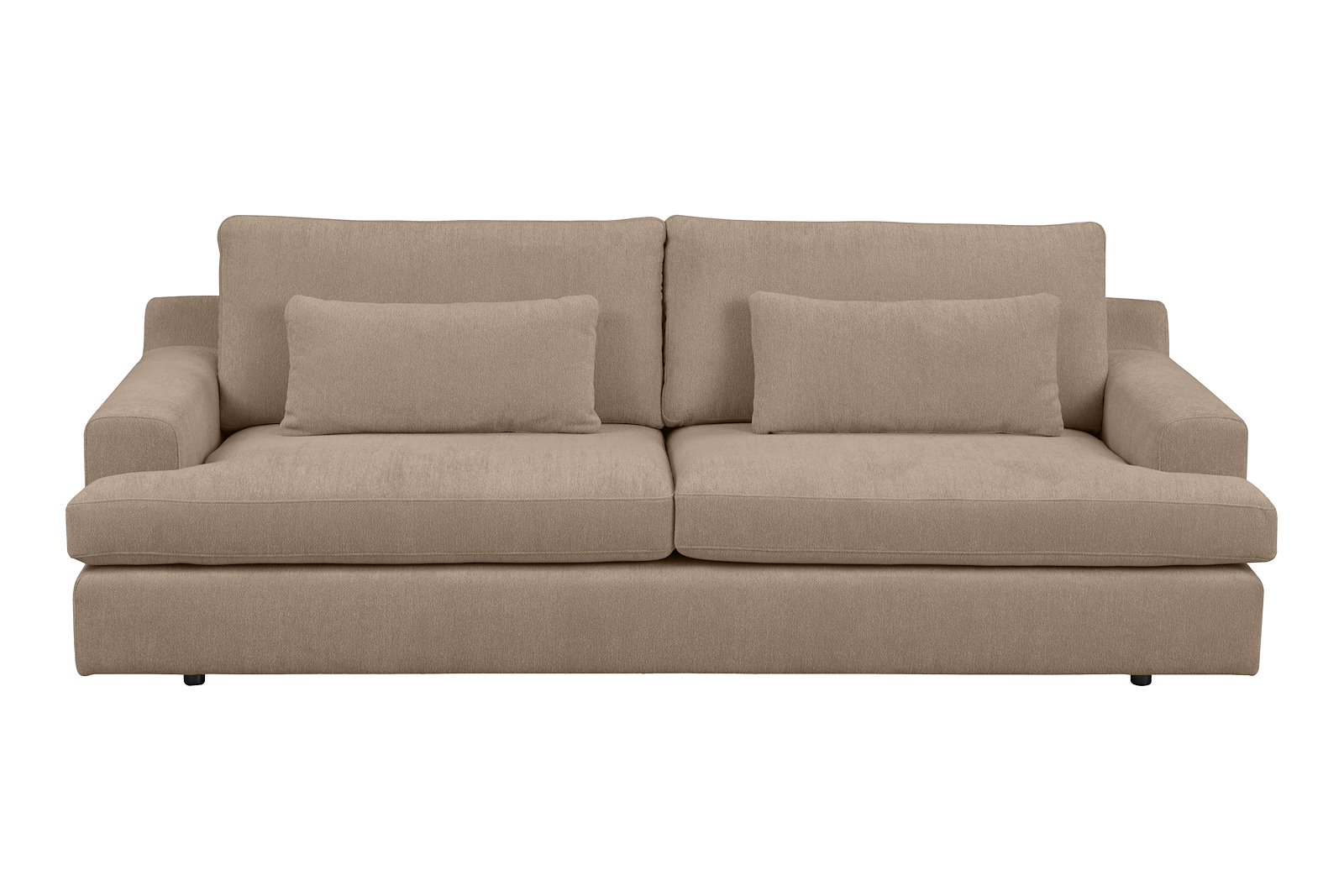 Roma 3-seter XL Tekstil Raven 30 Beige med sorte ben